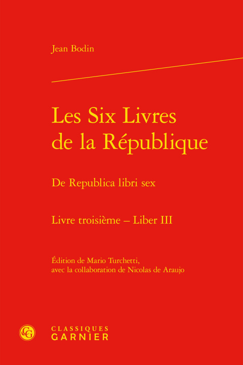 Carte Les Six Livres de la République / De Republica libri sex Bodin jean