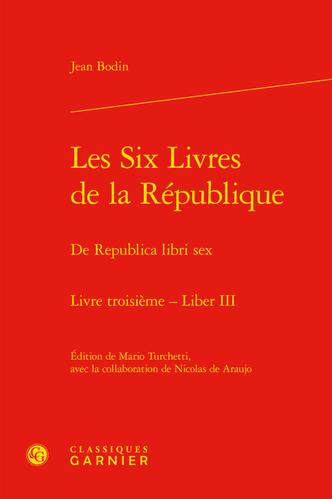 Kniha Les Six Livres de la République / De Republica libri sex Bodin jean