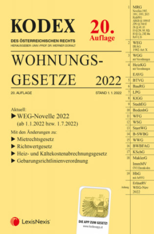 Kniha KODEX Wohnungsgesetze 2022 - inkl. App Werner Doralt