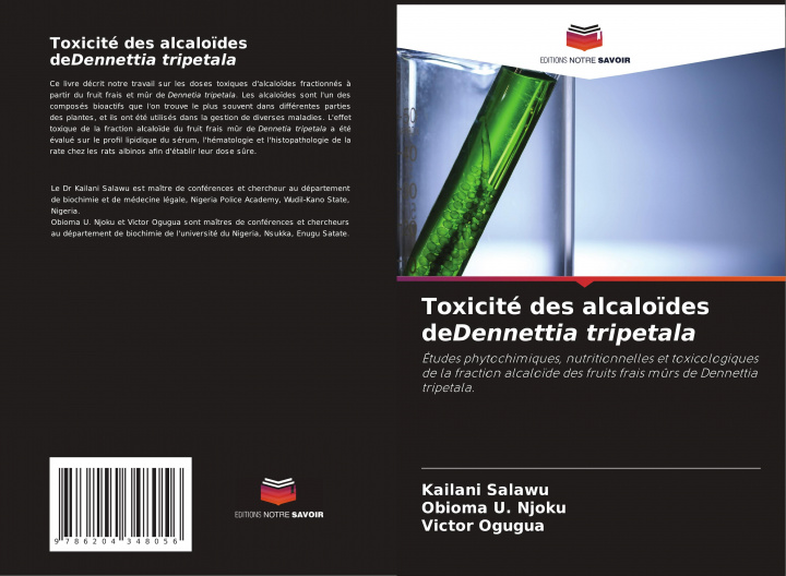 Knjiga Toxicité des alcalo?des deDennettia tripetala Obioma U. Njoku