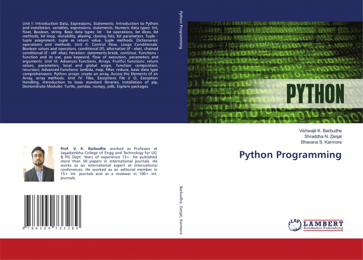 Knjiga Python Programming Shraddha N. Zanjat