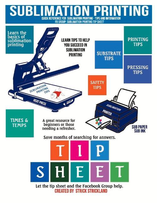 Knjiga Sublimation Printing Tip Sheet Strickland
