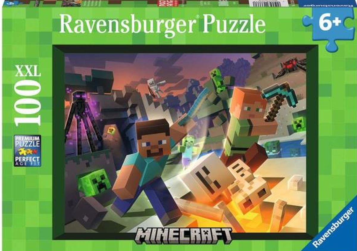 Játék Ravensburger Puzzle Minecraft - Monstra z Minecraftu 100 dílků 