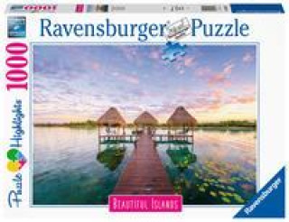 Game/Toy Ravensburger Puzzle Nádherné ostrovy - Tropický ráj 1000 dílků 
