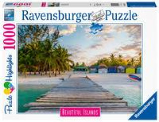 Joc / Jucărie Ravensburger Puzzle Nádherné ostrovy - Maledivy 1000 dílků 