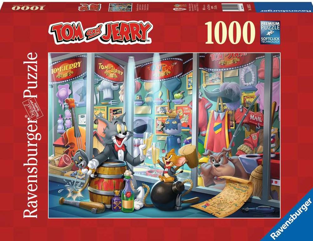 Joc / Jucărie Ravensburger Puzzle - Síň slávy Toma a Jerryho 1000 dílků 