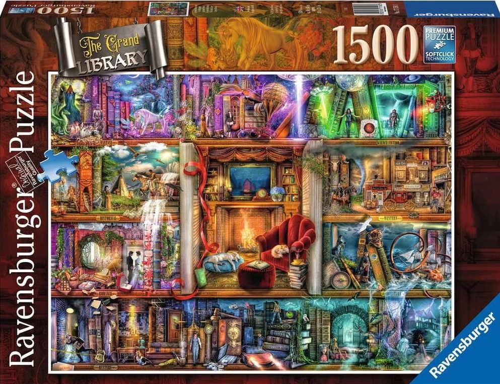 Hra/Hračka Ravensburger Puzzle - Velká knihovna 1500 dílků 