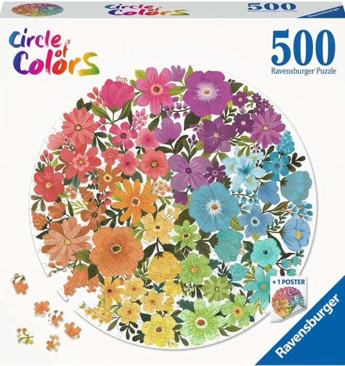 Joc / Jucărie Ravensburger Puzzle - Květiny 500 dílků 