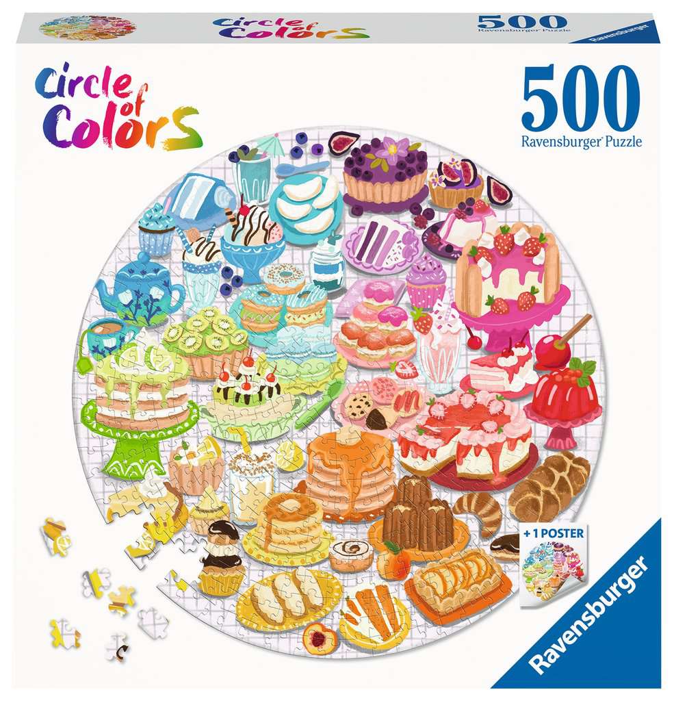 Game/Toy Ravensburger Puzzle - Barevné dezerty 500 dílků 