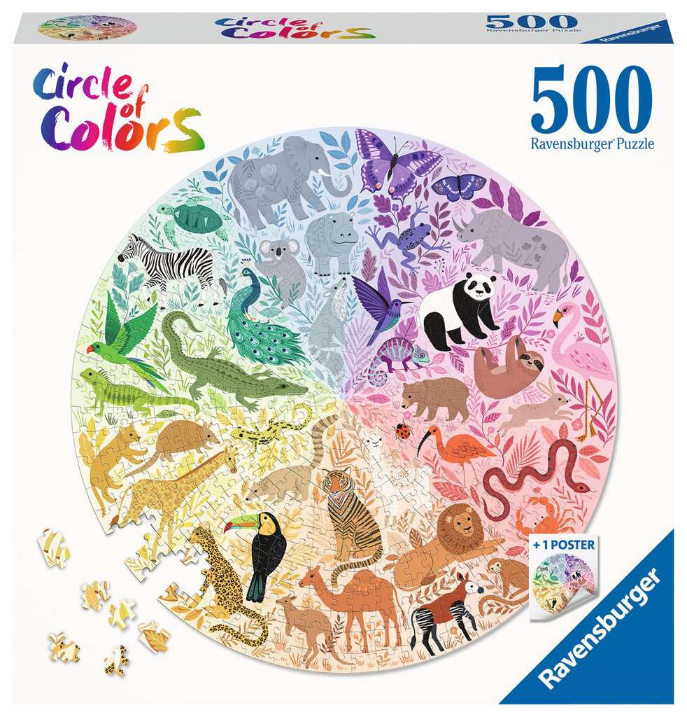 Hra/Hračka Ravensburger Puzzle - Zvířata 500 dílků 