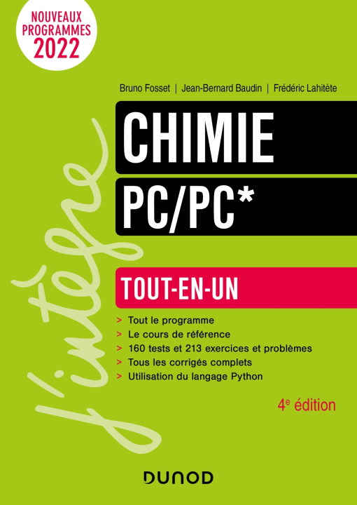 Kniha Chimie Tout-en-un PC/PC* - 4e éd. Jean-Bernard Baudin