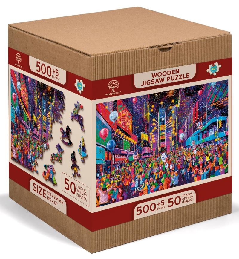 Hra/Hračka Wooden City Puzzle Nový Rok 505 dílků, dřevěné 