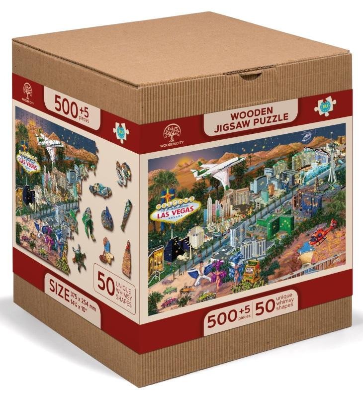 Hra/Hračka Wooden City Puzzle Las Vegas 505 dílků, dřevěné 
