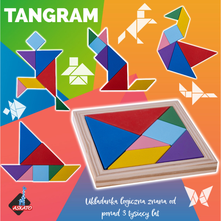 Carte Układanka drewniana tangram 
