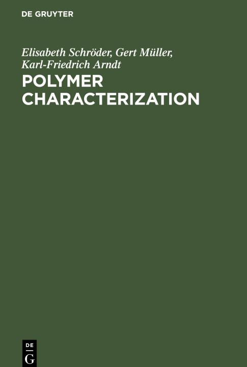 Book Polymer Characterization Gert Müller