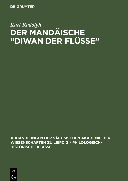 Book Mandaische "Diwan der Flusse Kurt Rudolph