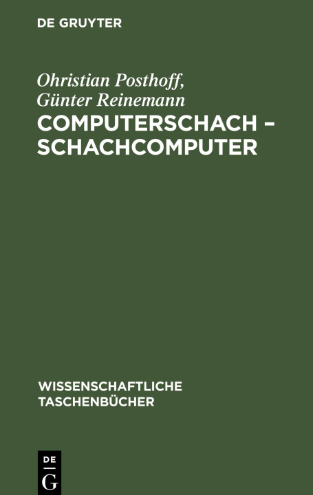 Knjiga Computerschach ? Schachcomputer Günter Reinemann