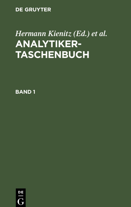 Kniha Analytiker-Taschenbuch Rudolf Bock