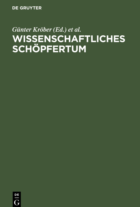 Book Wissenschaftliches Schoepfertum Marianne Lorf