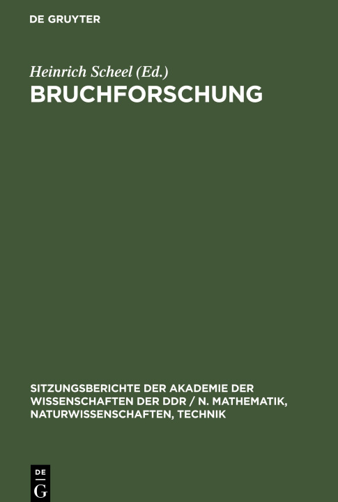 Knjiga Bruchforschung No Contributor