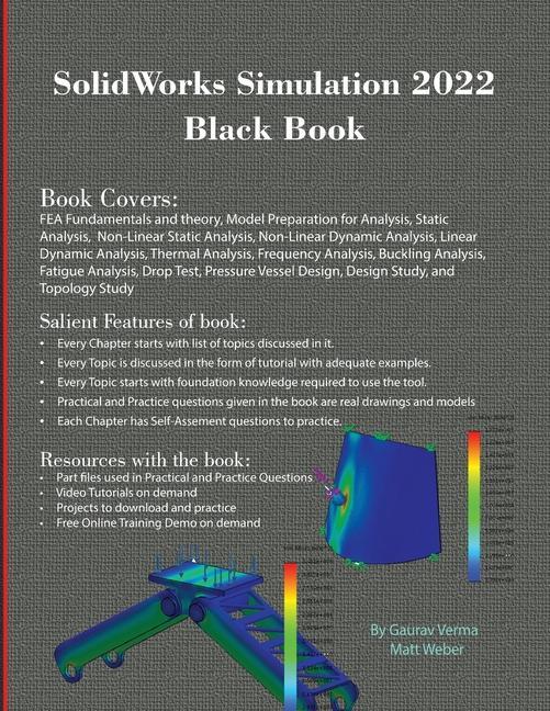 Carte SolidWorks Simulation 2022 Black Book Matt Weber