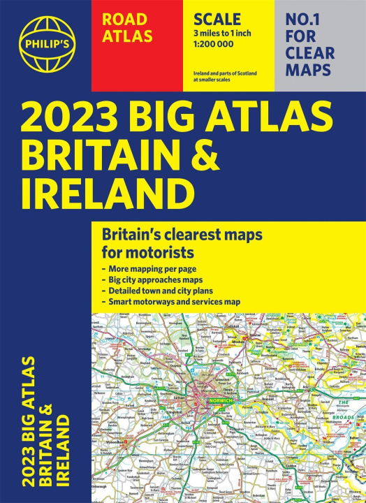 Книга 2023 Philip's Big Road Atlas Britain and Ireland PHILIP'S MAPS