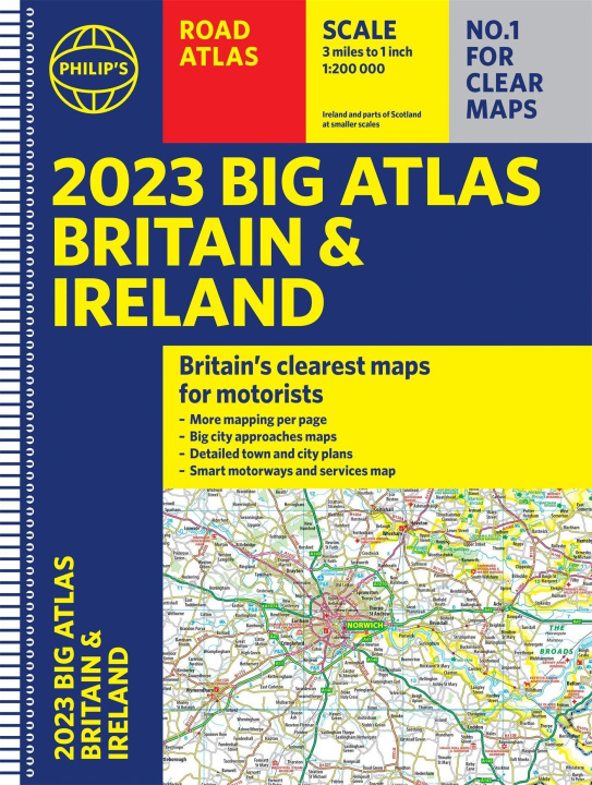 Book 2023 Philip's Big Road Atlas Britain and Ireland PHILIP'S MAPS