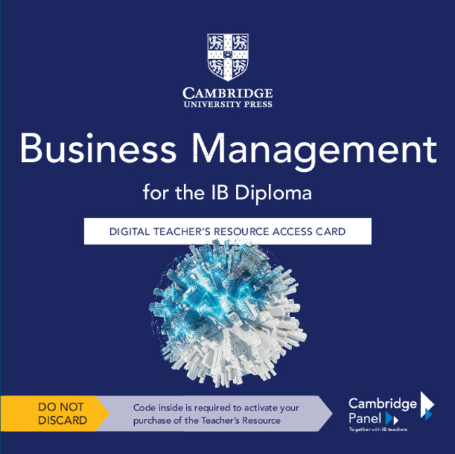 Könyv Business Management for the IB Diploma Digital Teacher's Resource Access Card Mark Johnson