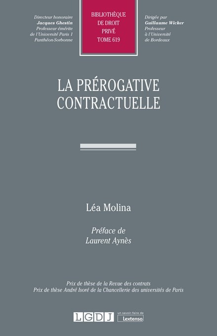 Knjiga La prérogative contractuelle Molina