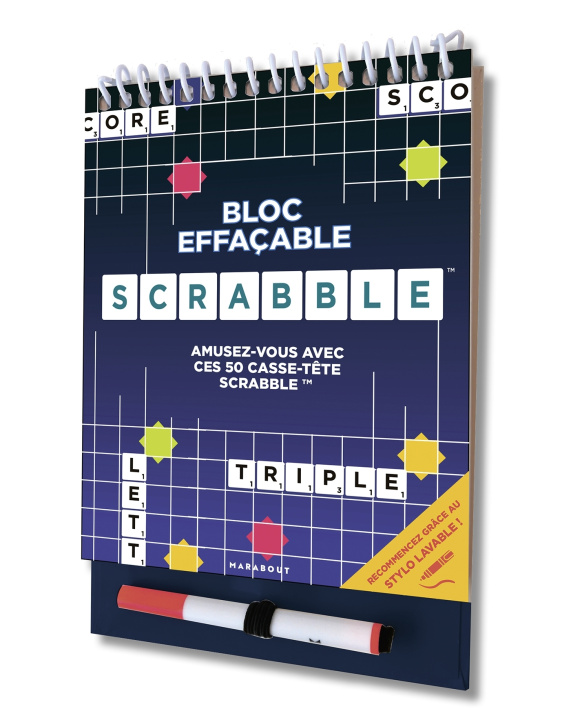 Könyv Bloc de jeux effacable - Scrabble 