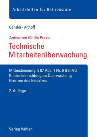 Knjiga Technische Mitarbeiterüberwachung Karsten Gänsler