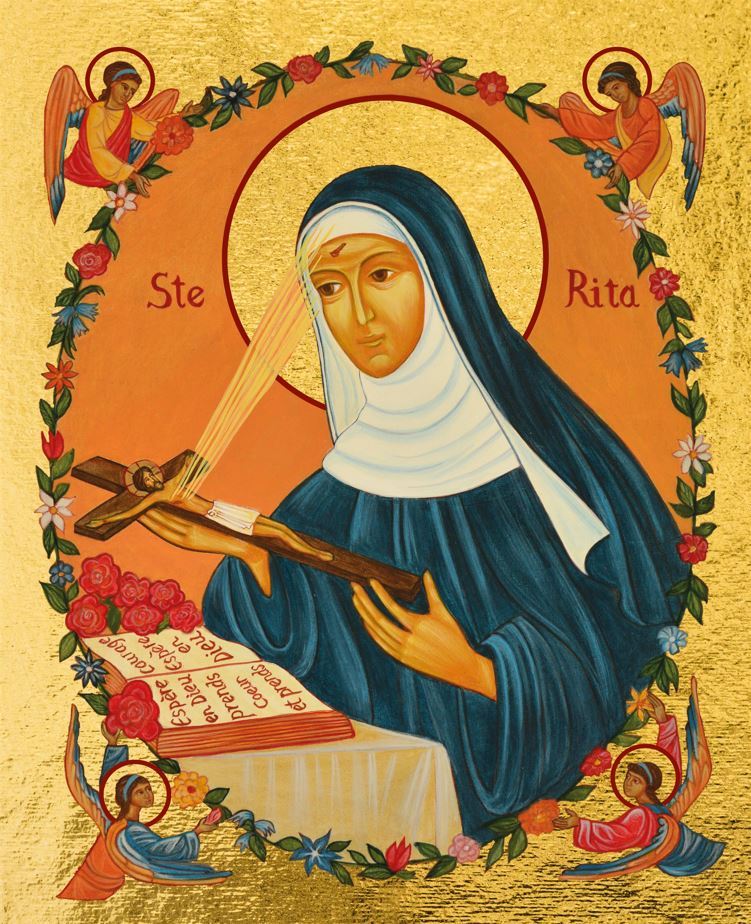 Könyv Sainte Rita - Icône dorée à la feuille 10x13 cm - 192.63 