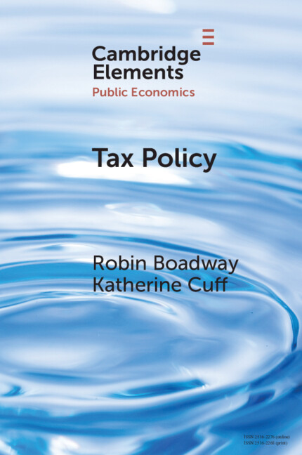 Carte Tax Policy Robin Boadway