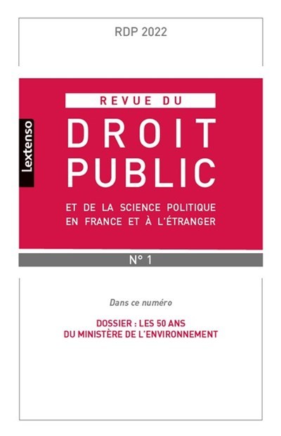 Carte Revue du droit public et de la science politique en France et à l'étranger N°1-2022 collegium