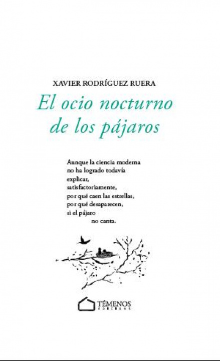 Kniha El ocio nocturno de los pájaros XAVIER RODRIGUEZ RUERA
