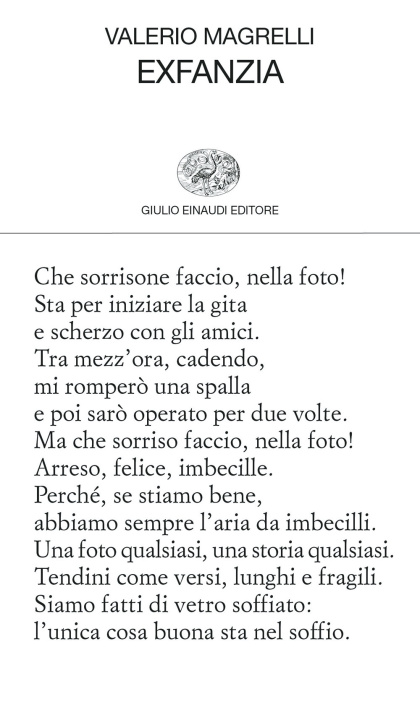 Book Exfanzia Valerio Magrelli