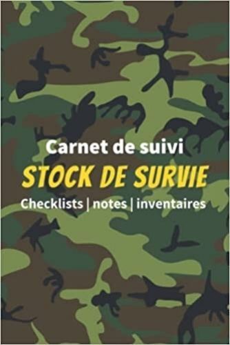 Carte Carnet de suivi stock de survie - Checklists   notes   inventaires 