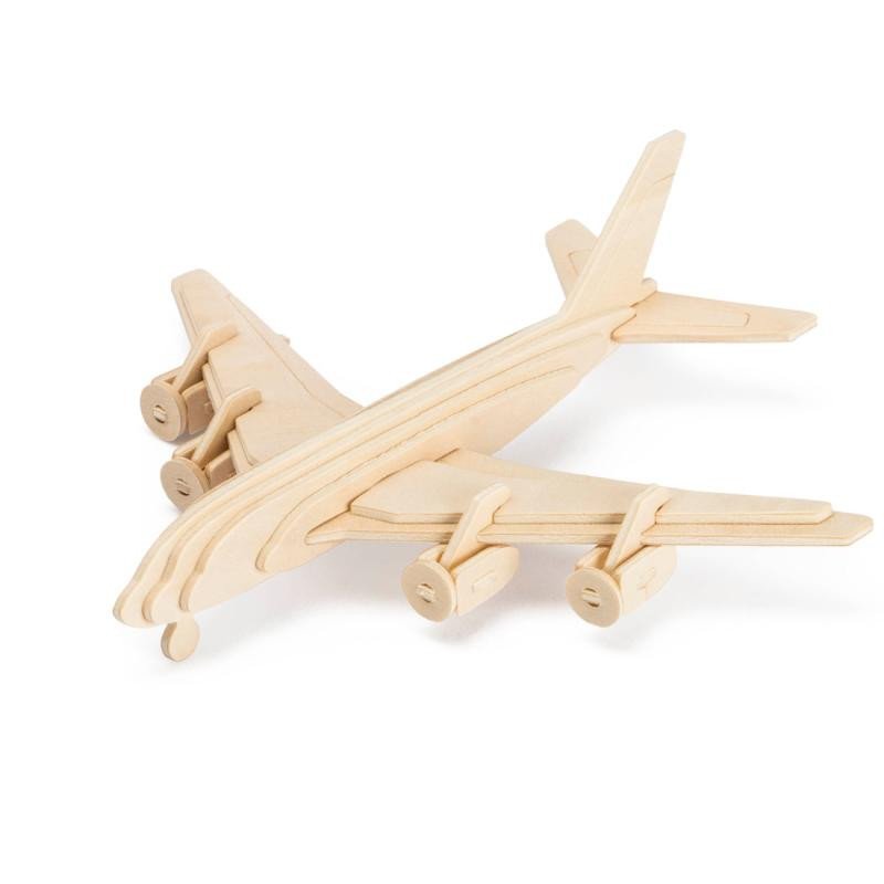 Igra/Igračka Dřevěné 3D puzzle - Civilní letadlo 