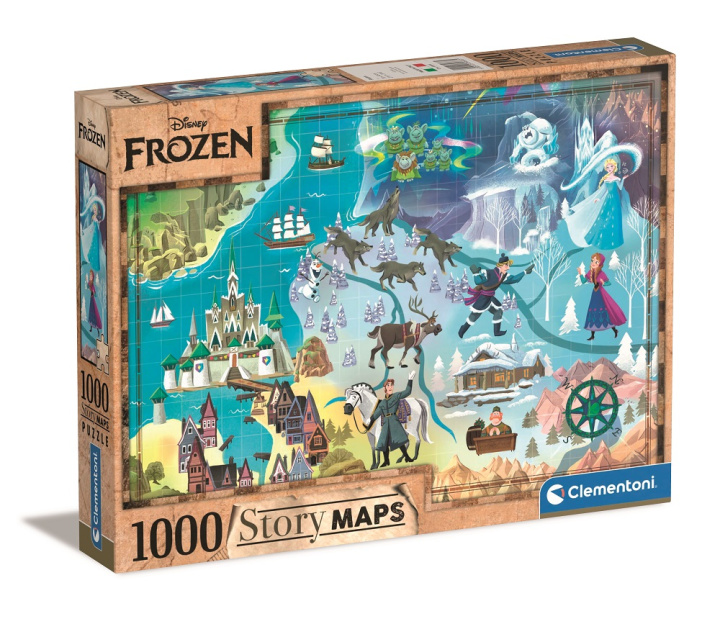 Könyv Puzzle 1000 Story maps Frozen 39666 