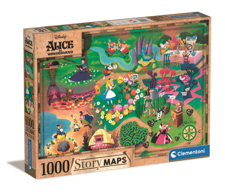 Carte Puzzle 1000 Story maps Alicja w Krainie czarów 39667 