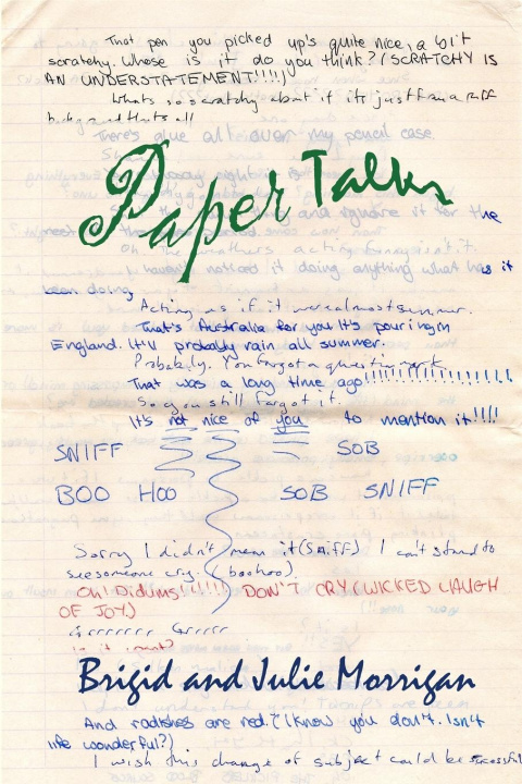 Book Paper Talks Julie Morrigan