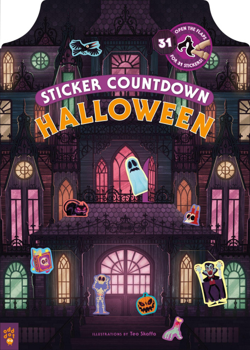 Książka Sticker Countdown Halloween Teo Skaffa