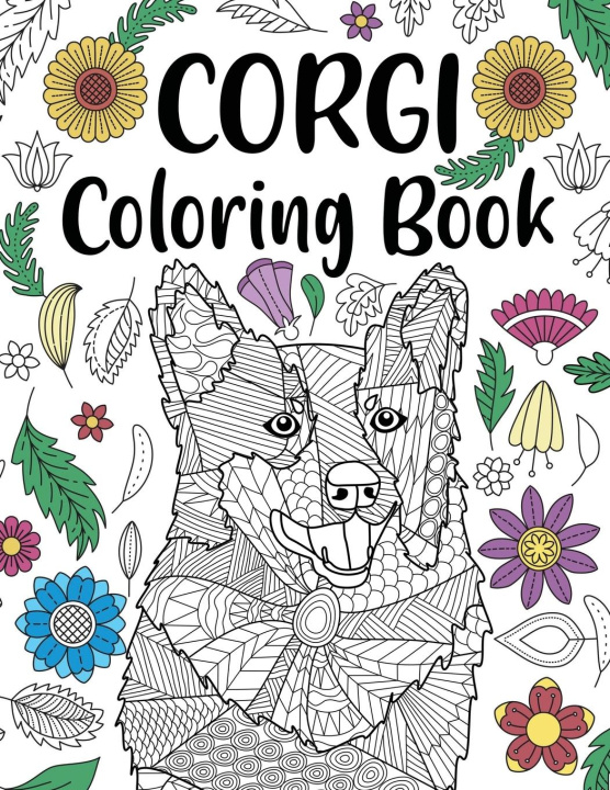 Book Corgi Coloring Book 