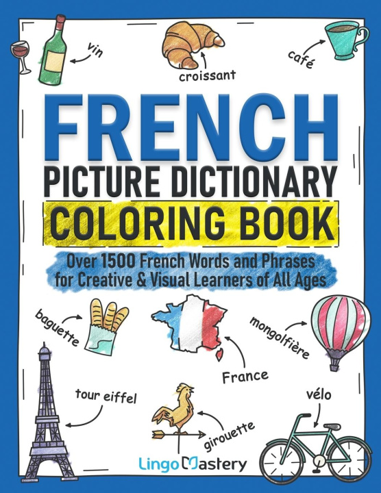 Kniha French Picture Dictionary Coloring Book 