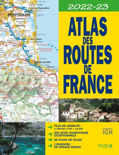 Carte Atlas des routes de France 2022 - 2023 Collectif Collectif