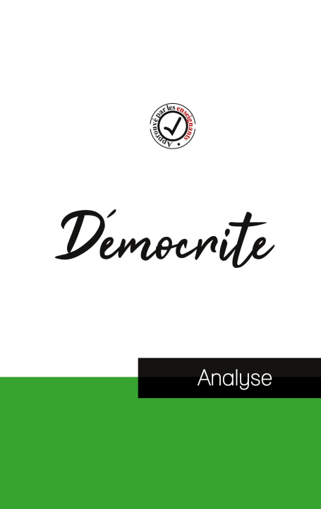 Libro Democrite (etude et analyse complete de sa pensee) Democrite