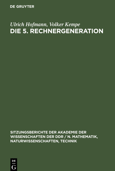 Kniha 5. Rechnergeneration Volker Kempe