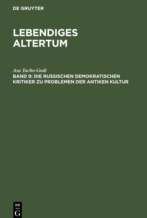 Carte russischen demokratischen Kritiker zu Problemen der antiken Kultur 