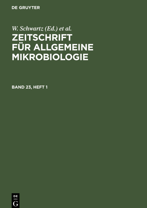 Kniha Zeitschrift fur Allgemeine Mikrobiologie U. Taubeneck