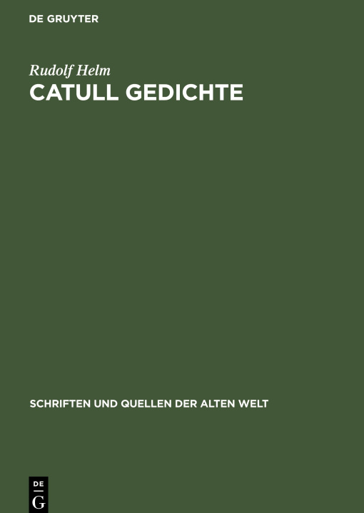 Kniha Catull Gedichte Rudolf Helm